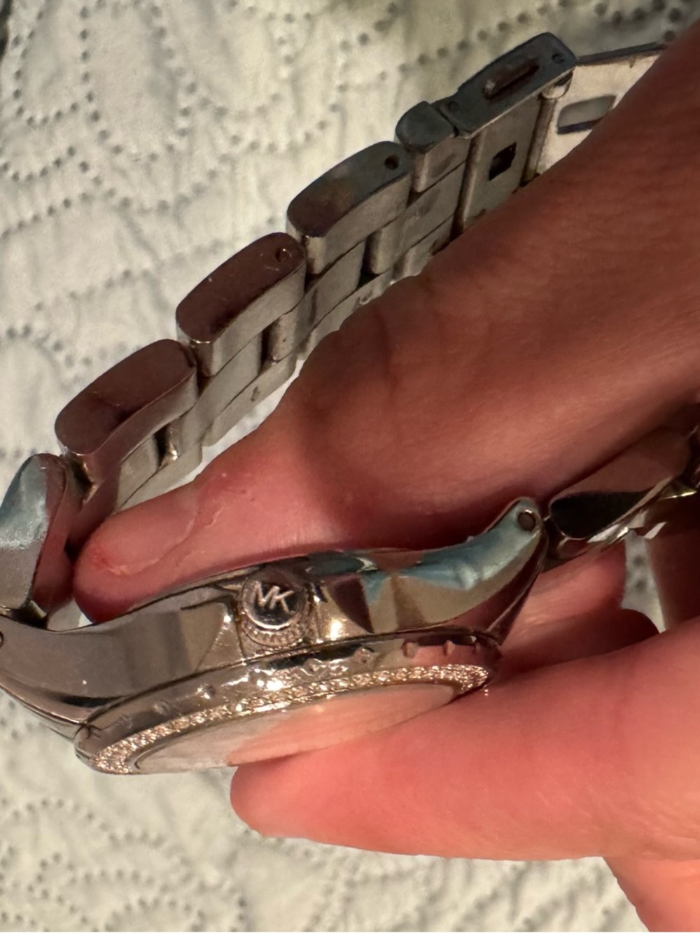 Michael Kors Silver-Tone Crystal Bezel Watch - Picture 5 of 5
